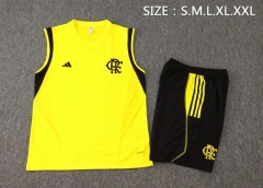Flamengo 24/25 Sleeveless Jersey and Shorts Set Yellow D989
