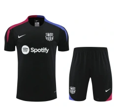Barcelona 24/25 Training Shirt and Shorts Set Black