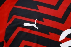 AC Milan 23/24 Training Shirt and Pants Set Black&Red C1056