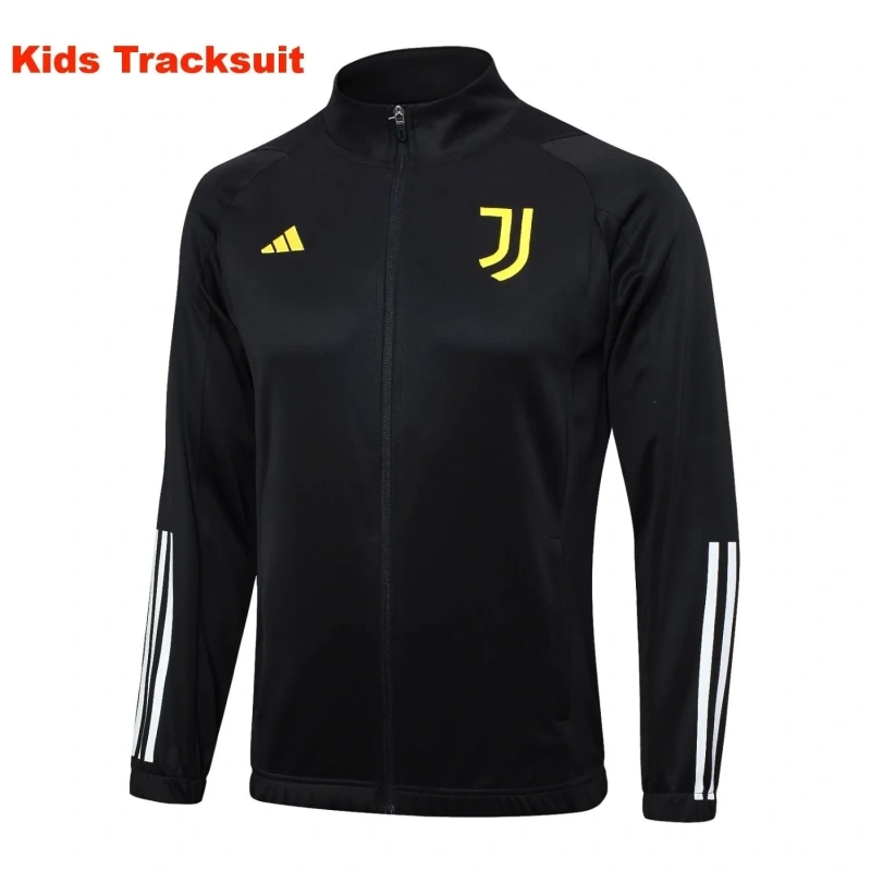 Kids Juventus 23/24 Training Jacket and Pants Set Black E729