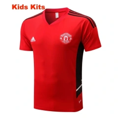Kids Manchester United 22/23 Training Shirt and Pants Set E671