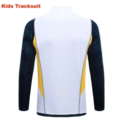 Kids Real Madrid 23/24 Half-Zip Training Sweatshirt and Pants Set White E693