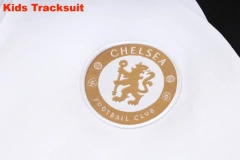 Kids Chelsea 23/24 Half-Zip Training Sweatshirt and Pants Set White E767