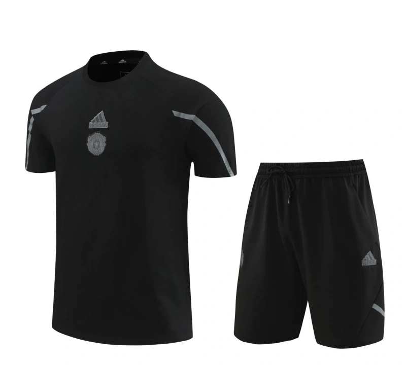 Manchester United 24/25 Team Shirt and Shorts Set Black