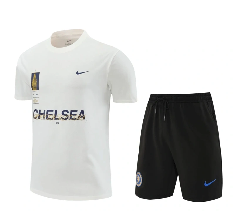 Chelsea 24/25 Team Shirt and Shorts Set White