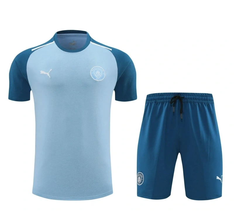 Manchester City 24/25 Team Shirt and Shorts Set Blue