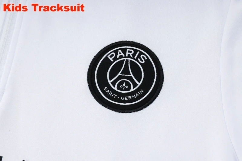 Kids PSG 23/24 Half-Zip Training Sweatshirt and Pants Set White E789