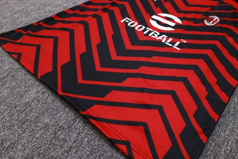 AC Milan 23/24 Training Shirt and Pants Set Black&Red C1056