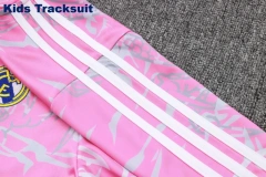 Kids Real Madrid 23/24 Half-Zip Training Sweatshirt and Pants Set Pink E769 - PM