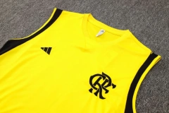 Flamengo 24/25 Sleeveless Jersey and Shorts Set Yellow D989