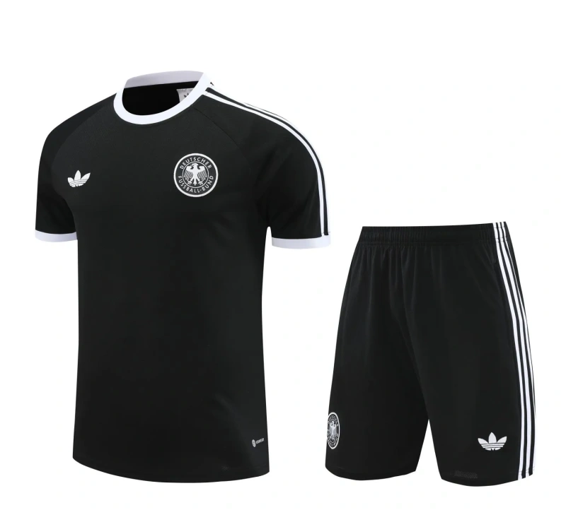 Germany 2024 Training Shirt and Shorts Set Black