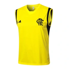 Flamengo 24/25 Sleeveless Jersey and Shorts Set Yellow D989