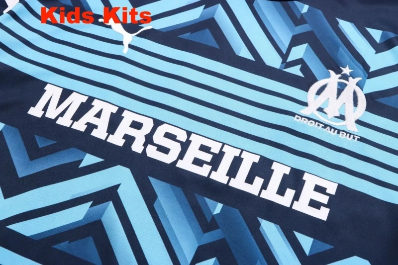 Kids Olympique Marseille 22/23 Training Shirt and Pants Set E666