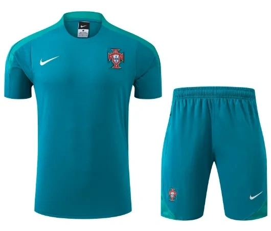 Portugal 24/25 Training Shirt and Shorts Set Blue