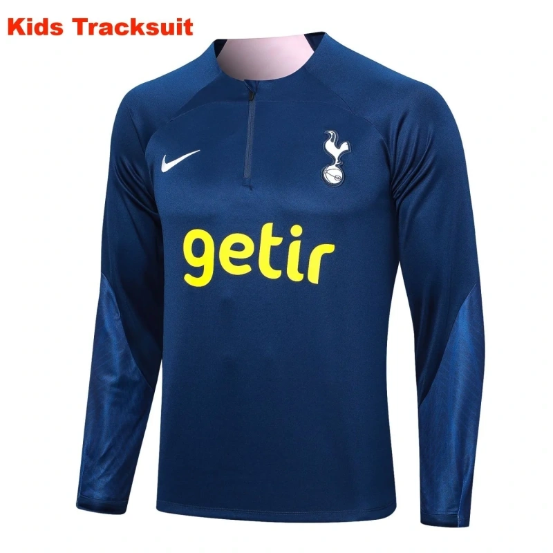 Kids Tottenham Hotspur 23/24 Half-Zip Training Sweatshirt and Pants Set E754