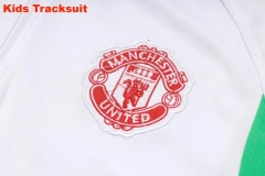 Kids Manchester United 23/24 Half-Zip Training Sweatshirt and Pants Set White E713