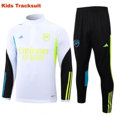 Kids Arsenal 23/24 Half-Zip Training Sweatshirt and Pants Set White E756