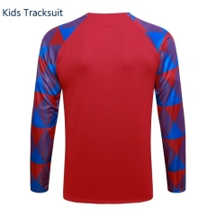 Kids Barcelona 23/24 Half-Zip Training Sweatshirt and Pants Set Red E723