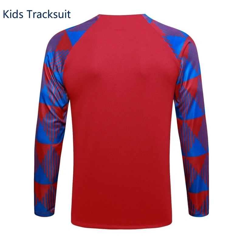 Kids Barcelona 23/24 Half-Zip Training Sweatshirt and Pants Set Red E723