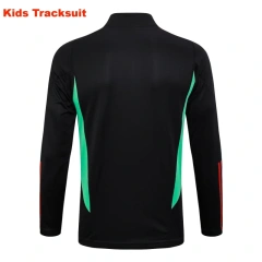 Kids Manchester United 23/24 Half-Zip Training Sweatshirt and Pants Set Black E712