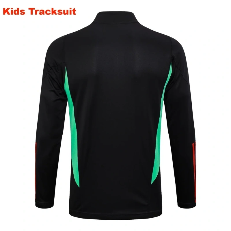 Kids Manchester United 23/24 Half-Zip Training Sweatshirt and Pants Set Black E712