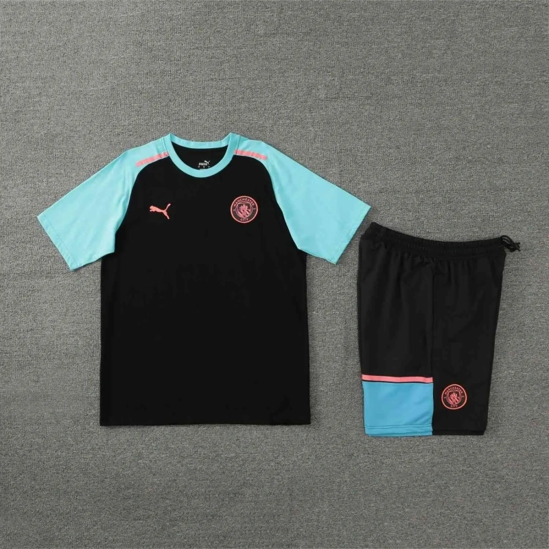 Manchester City 24/25 Team Shirt and Shorts Set Black