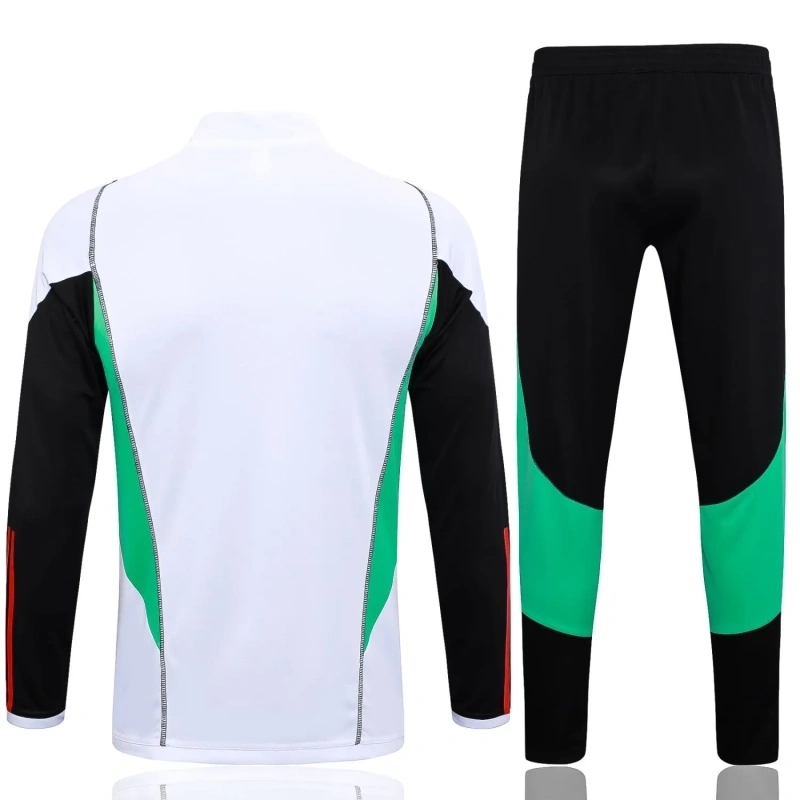 Manchester United 23/24 Half-Zip Training Top and Pants Set White B677