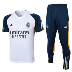Real Madrid 23/24 Training Shirt and Pants Set White C1072