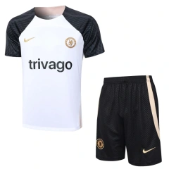 Chelsea 23/24 Training Shirt and Shorts Set White D942