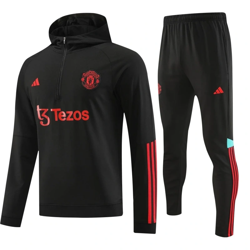 Manchester United 23/24 Half-Zip Hoodie and Pants Set