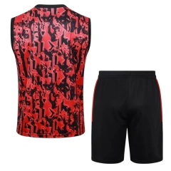Manchester United 23/24 Sleeveless Jersey and Shorts Set Red D986 - PM