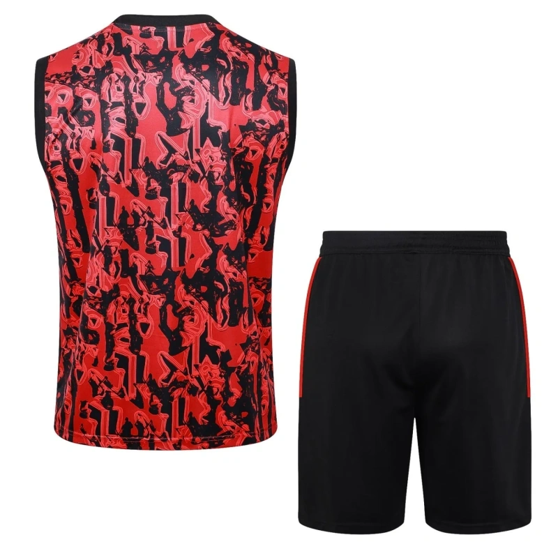 Manchester United 23/24 Sleeveless Jersey and Shorts Set Red D986 - PM