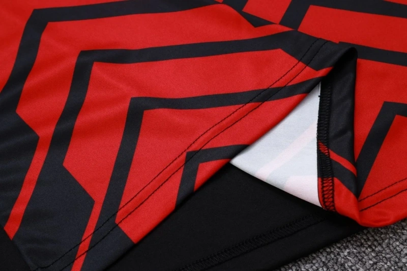 AC Milan 23/24 Training Shirt and Pants Set Black&Red C1056