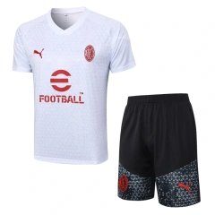 AC Milan 23/24 Training Shirt and Shorts Set White D938