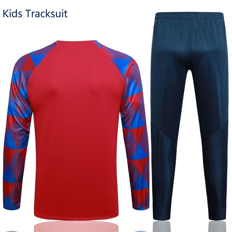 Kids Barcelona 23/24 Half-Zip Training Sweatshirt and Pants Set Red E723
