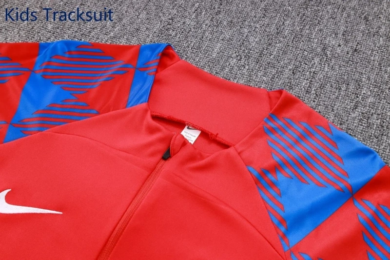 Kids Barcelona 23/24 Half-Zip Training Sweatshirt and Pants Set Red E723