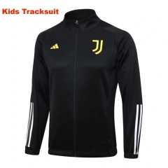 Kids Juventus 23/24 Training Jacket and Pants Set Black E729