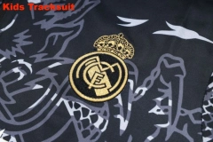 Kids Real Madrid 23/24 Half-Zip Training Sweatshirt and Pants Set Black E734 - PM