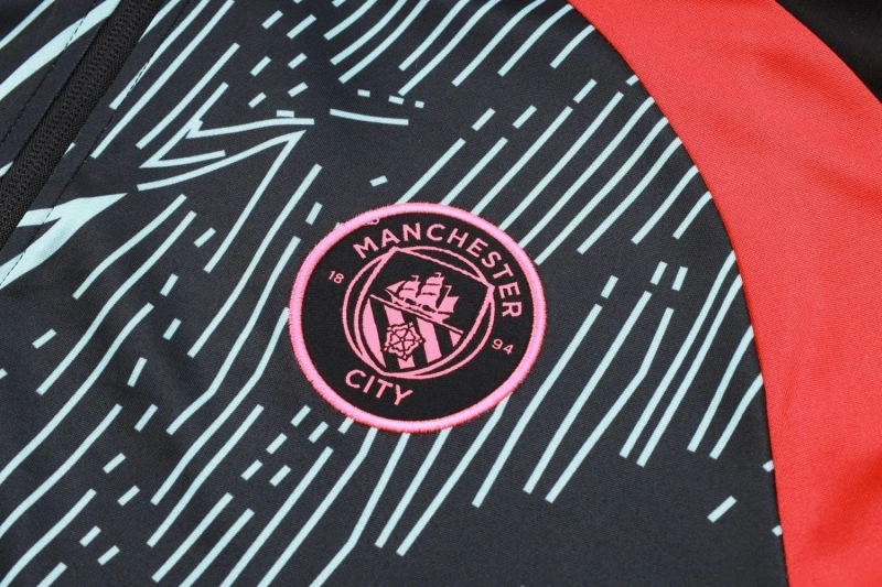 Manchester City 23/24 Half-Zip Training Top and Pants Set Black B759 - PM