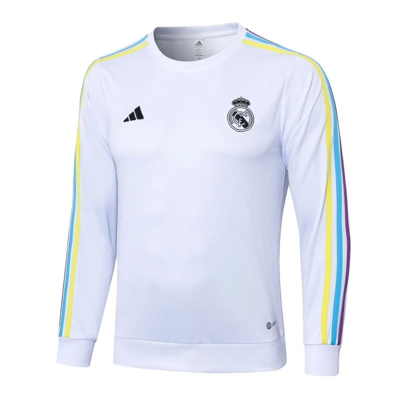 Real Madrid 23/24 Training LS Shirt and Pants Set White B761