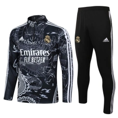 Real Madrid 23/24 Half-Zip Training Top and Pants Set Black B758 - PM