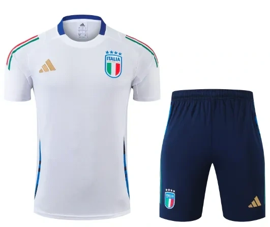 Italy 24/25 Training Shirt and Shorts Set White