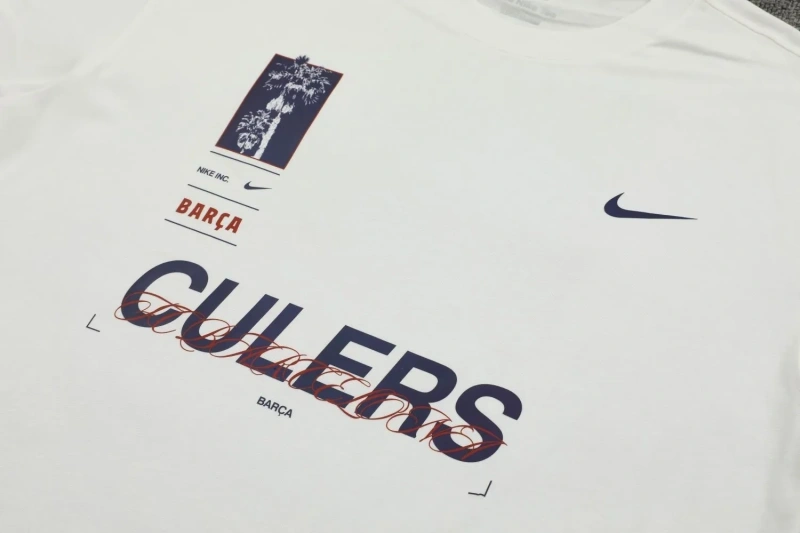 Barcelona 24/25 Team Shirt and Shorts Set White