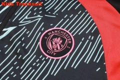 Kids Manchester City 23/24 Half-Zip Training Sweatshirt and Pants Set Black E735 - PM