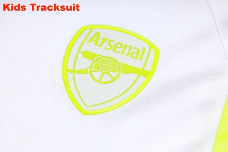 Kids Arsenal 23/24 Half-Zip Training Sweatshirt and Pants Set White E756