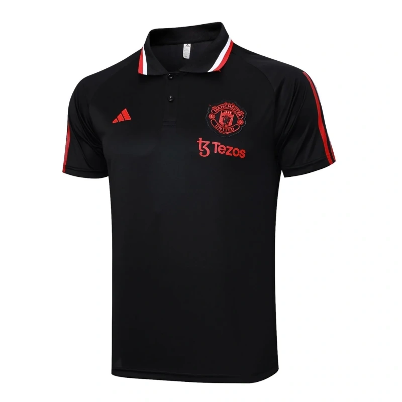 Manchester United 23/24 Polo and Pants Set Black C1048