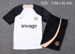 Chelsea 23/24 Training Shirt and Shorts Set White D942