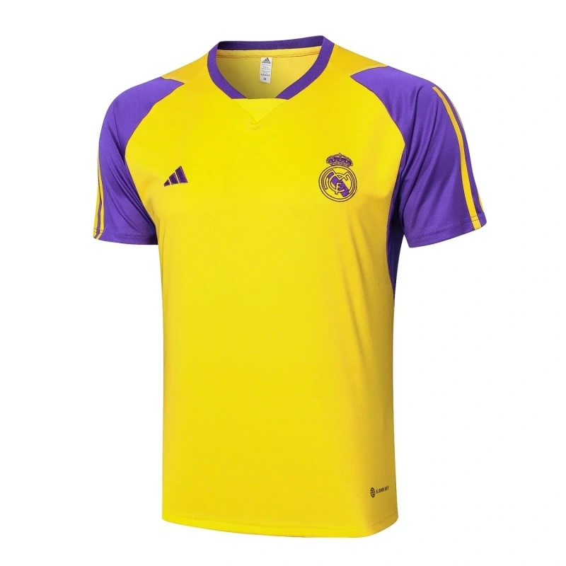 Real Madrid 23/24 Training Shirt and 3/4 Pants Set Yellow D988