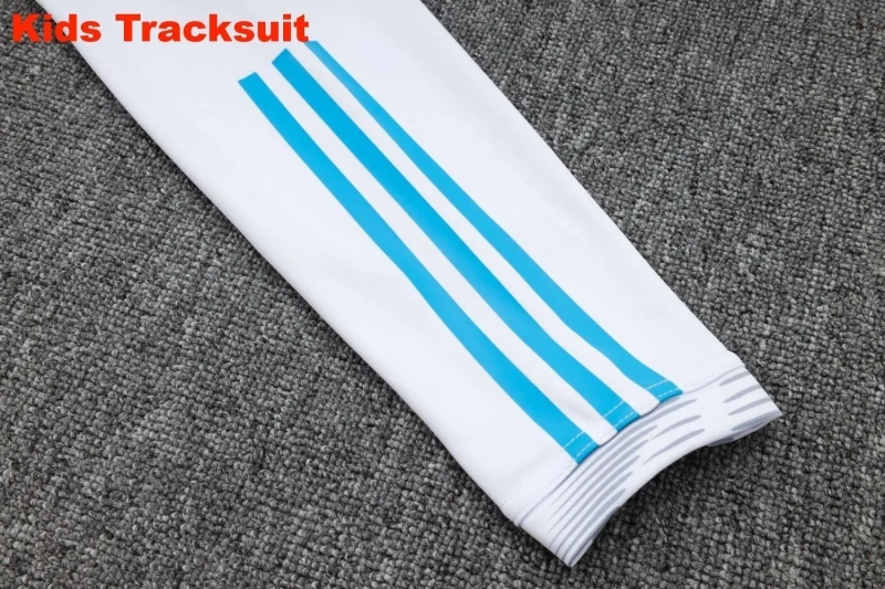 Kids Argentina 23/24 Half-Zip Training Top and Pants Set White E766 - PM