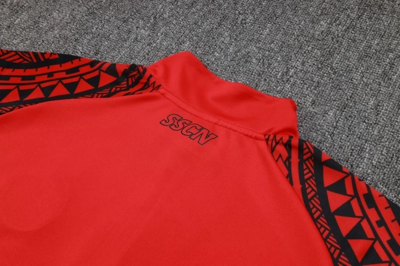 SSC Napoli 23/24 Half-Zip Training Top and Pants Set Red B765